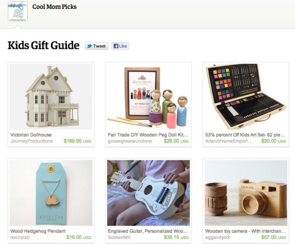 Etsy Tastemaker Pages - Shopping guide from Cool Mom Picks