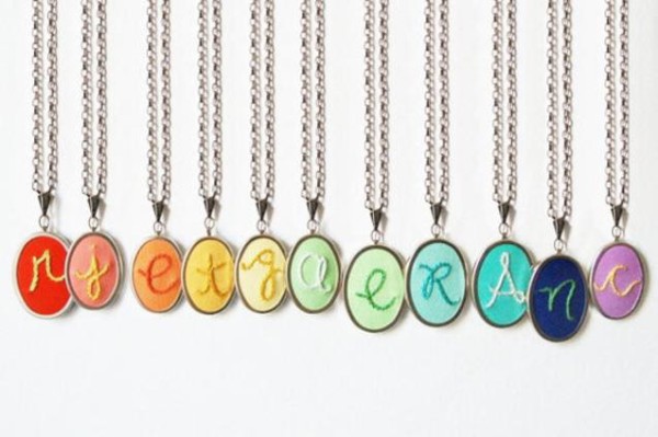 Custom gifts for mom: initial pendants by Merriweather Council on Hatch