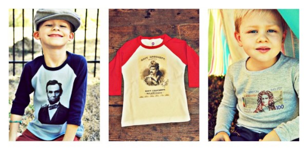 Historical shirts for kids at Wee Rascals