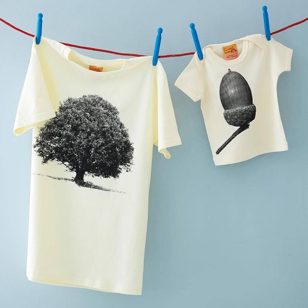 Cool daddy and me shirts for Father's Day featuring acorn and oak tree