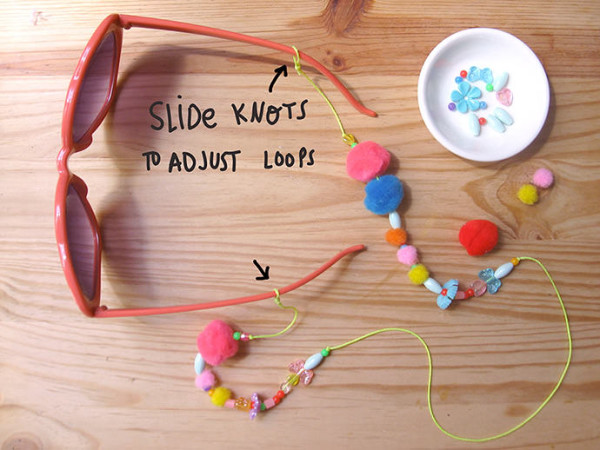 DIY eyeglass chain necklace for kids via Handmade Charlotte