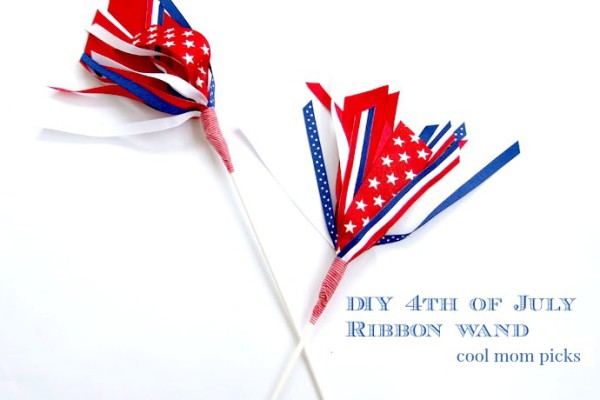 4th of July craft for kids: easy DIY ribbon wand instructions at Cool Mom Picks