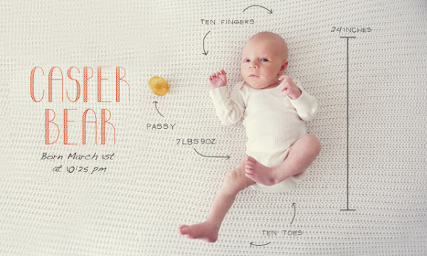 Creative birth announcement photo ideas | Important info from Sappy Apple