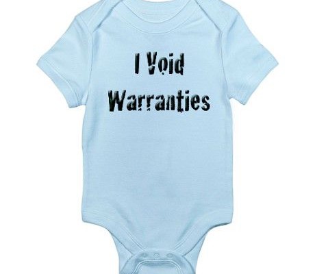 I void warranties onesie on coolmomtech.com