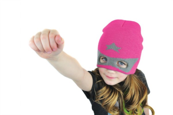 Neon Eaters' superhero hat at Psychobaby