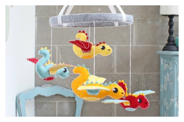 Fantasy Dragon baby mobile from Bee Janie Baby Mobiles