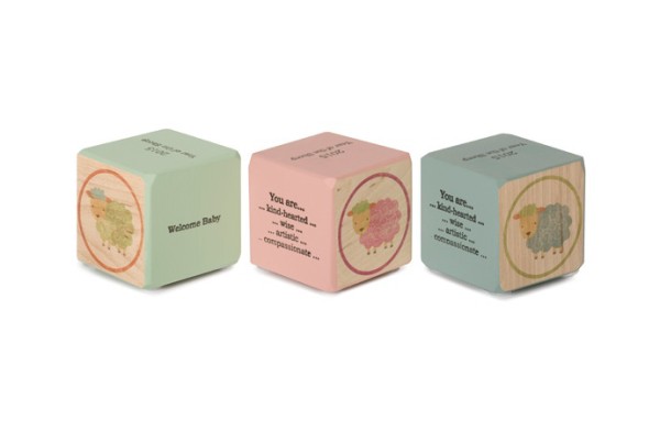 The coolest Year of the Sheep baby gifts, like these baby year blocks from Tree by Kerri Lee