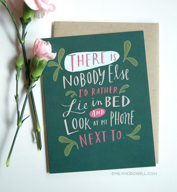 Valentines card for tech lovers by Emily McDowell