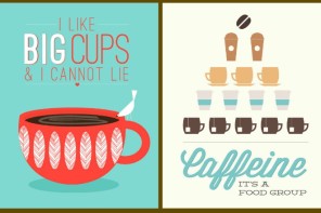 Cool coffee poster art at Noodlehug
