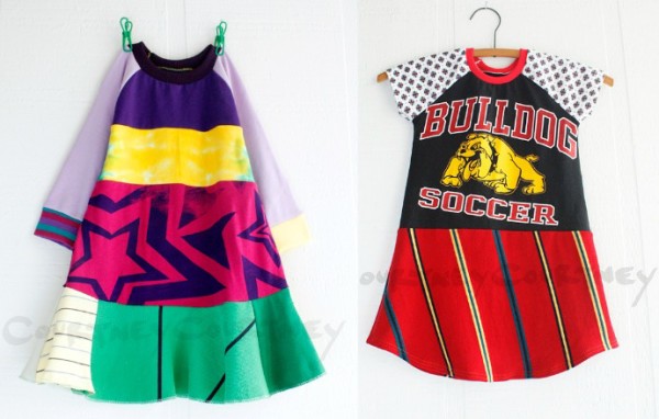 Courtney Courtney upcycled t-shirt dresses for girls. Our faves!