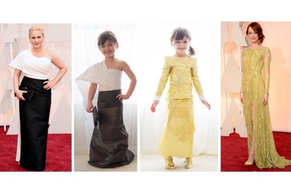 #fashionbymayhem: Modeling Oscars dresses she helped make herself!