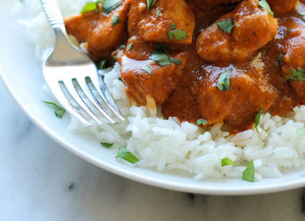 Easy Slow Cooker Butter Chicken recipe via Damn Delicious
