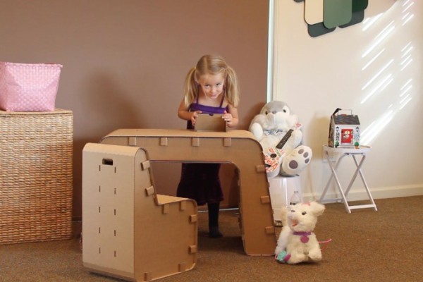 Cardboard furniture for kids from the Cardboard Guys: Kids decorate it themselves!