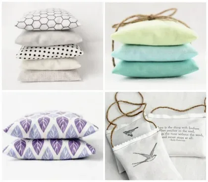 Organic sachets bring the scent of spring...well, anywhere.