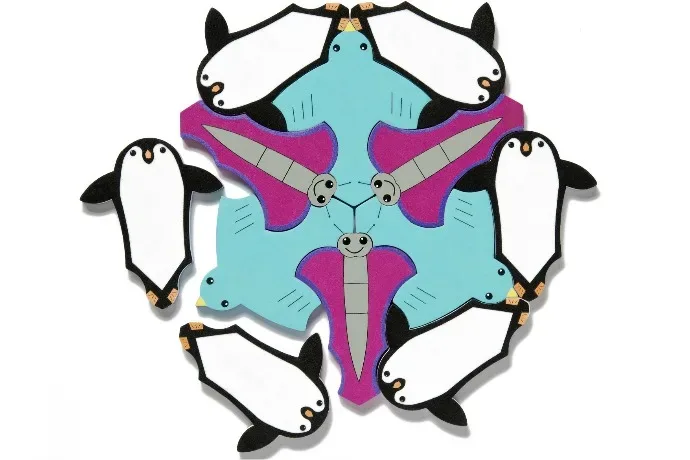 Puzzles for kids: Puzzles Without Borders' Penguins and friends