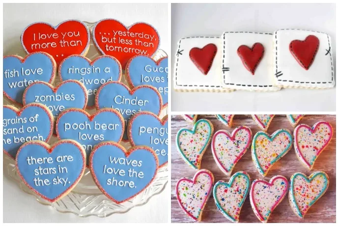 Creative Valentines cookies on Etsy
