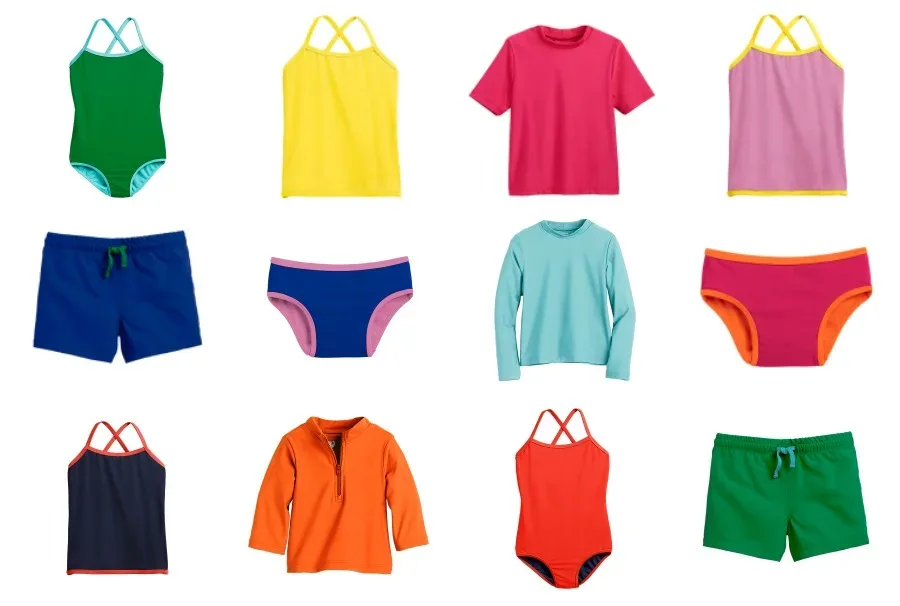 Primary's new mix-and-match swimwear collection for babies and kids is modern, modest, and super adorable!