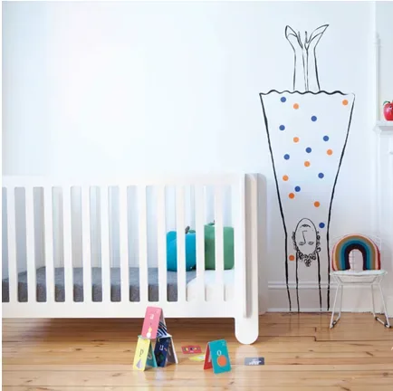 The elephant in the room: Actually a gorgeous new crib from Oeuf.