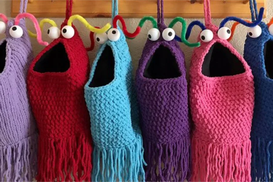 Free crochet Yip Yips stocking pattern for Muppets fans