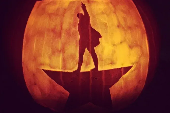 Hamilton #HamiLantern Halloween pumpkin template by Olivia Rose Lee via Hamilton Facebook page