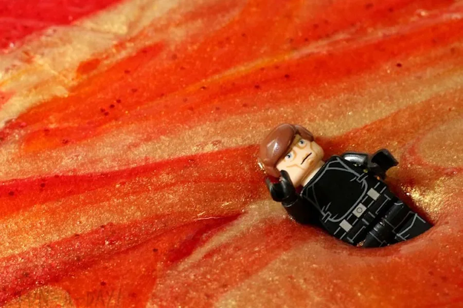 DIY Star Wars slime: Molten Lava Slime by Fun-A-Day