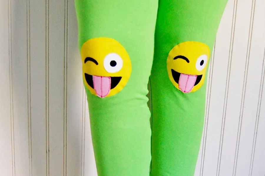 Cool kids leggings: Emoji leggings at The Trendy Tot