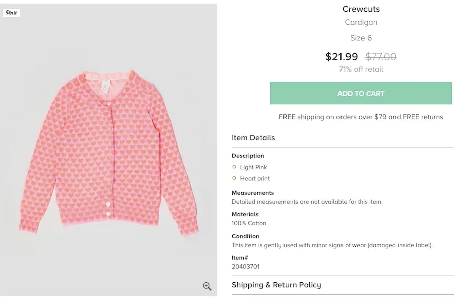 Sell your gently used designer kids' clothing at ThredUp