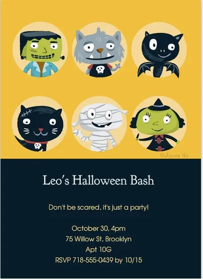 Frighteningly artful Halloween invitations