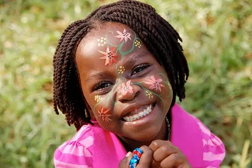 Natural face paints. As in, natural. Totally.