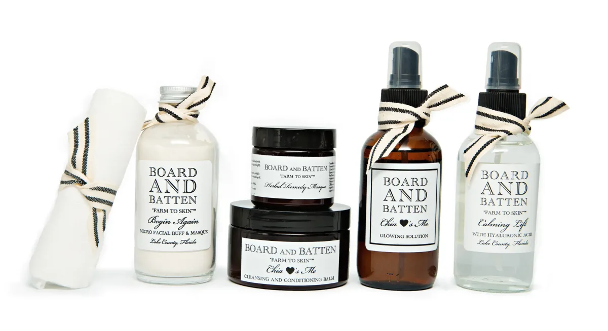 Natural skin care products: Board and Batten Farm to Skin