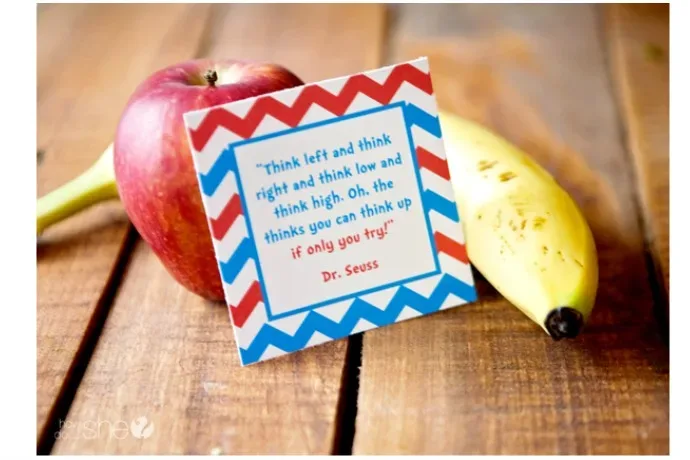Free printable set of Dr. Seuss lunch box notes by Chickabug