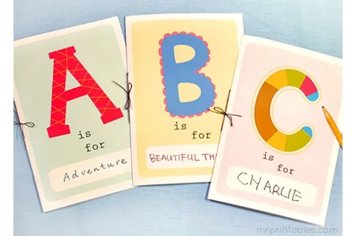 Educational activities for kids: Printable alphabet writing prompts from Mr. Printables