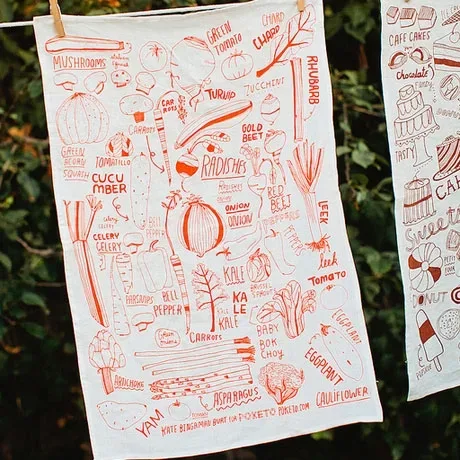 In season: tea towels as fresh as just-picked veggies