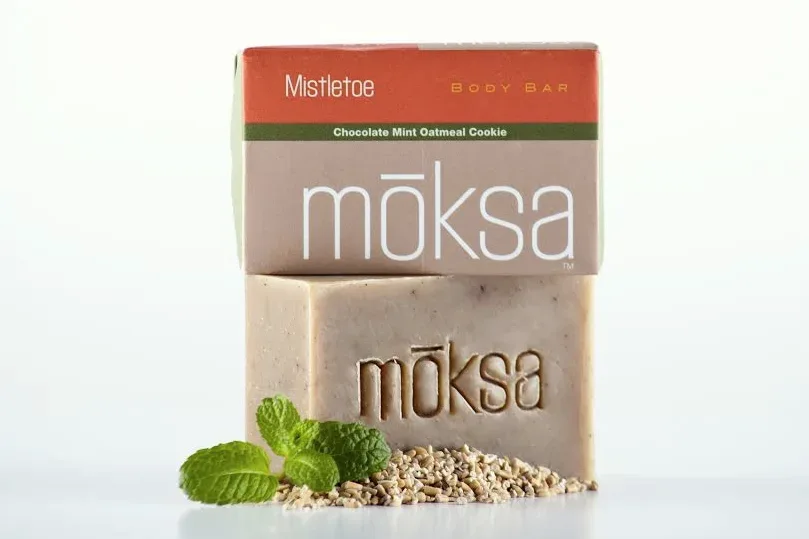 Moksa Organics Mistletoe holiday bath set