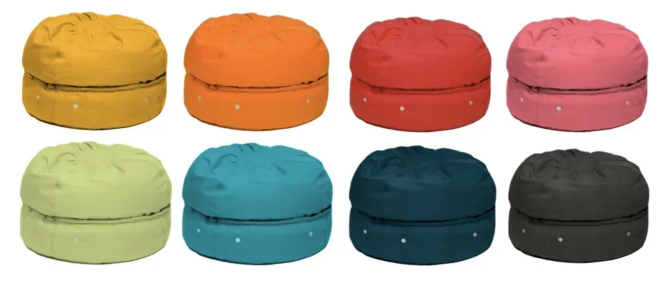Store your stuff in a bean bag. Or is it a macaron bag?