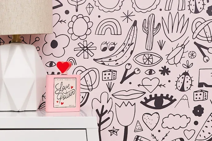 We're loving the teen-friendly designer wallpaper from Chasing Paper. Just peel and stick. So easy.