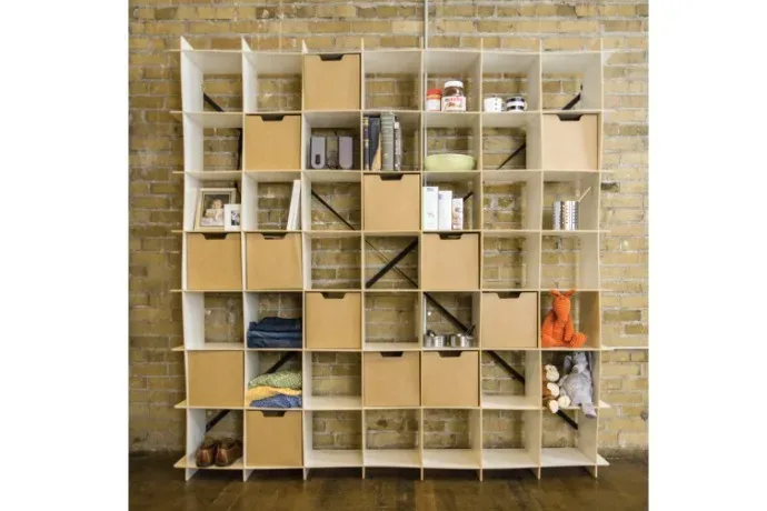 Affordable modern shelving and storage bins from Sprout Kids