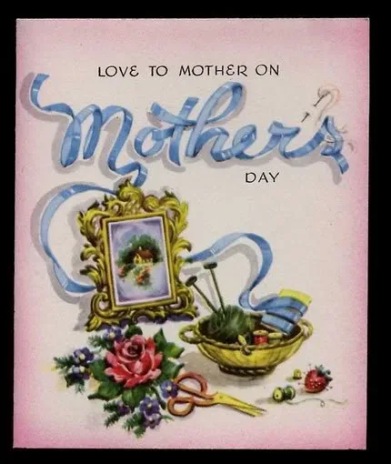 Cheap and easy Mother's Day gift idea - vintage cards as artwork