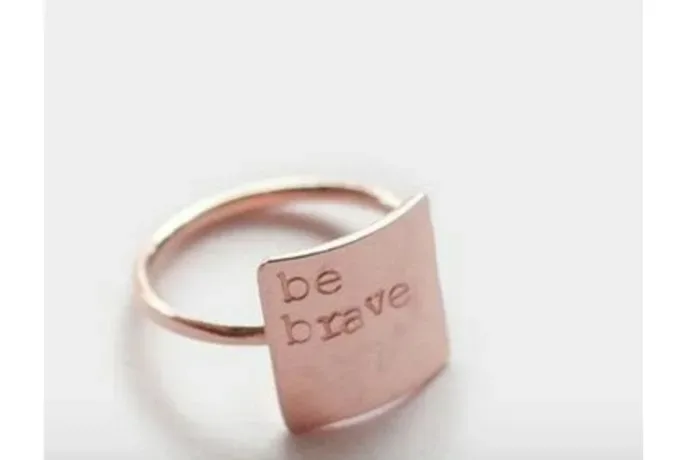 Be Brave customizeable ring by FashionABLE