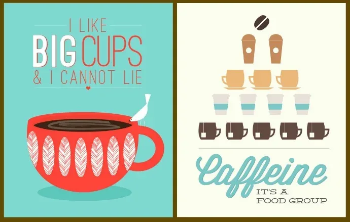 Cool coffee poster art at Noodlehug