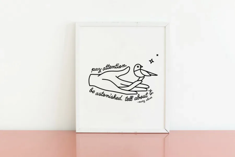 3 inspirational art prints to celebrate Mary Oliver's wild and precious life