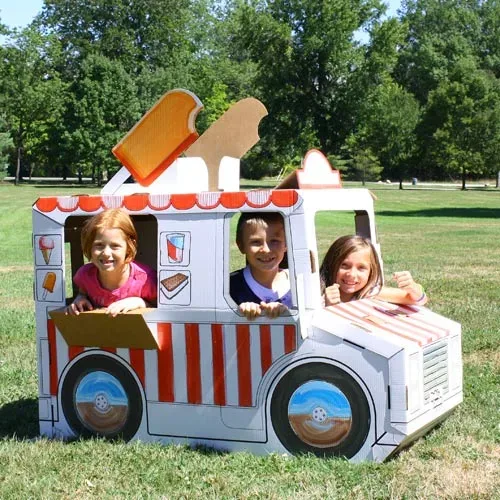 Beat the heat: eco-friendly cardboard playhouses are a cool summer retreat