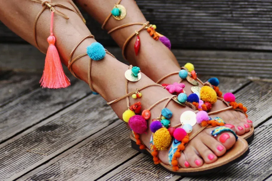Boho sandals summer fashion trend: Penny Lane sandals at Elina Linardaki