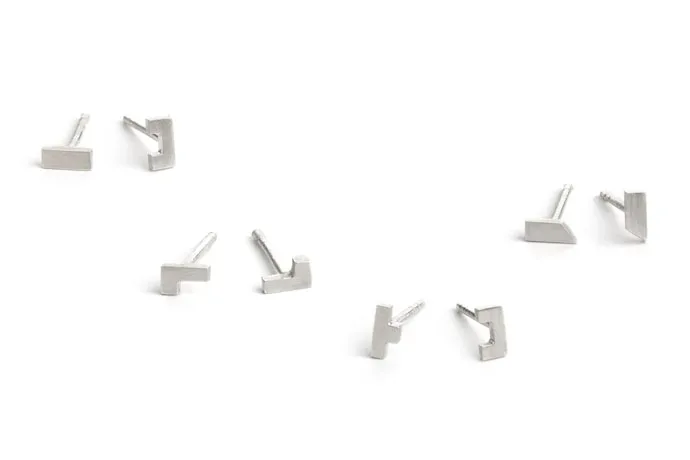 Architectural jewelry: Joinery series earrings from Pico Designs