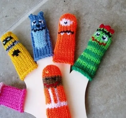 Yo Gabba Gabba finger puppets, aka There's a Party on my Fingers