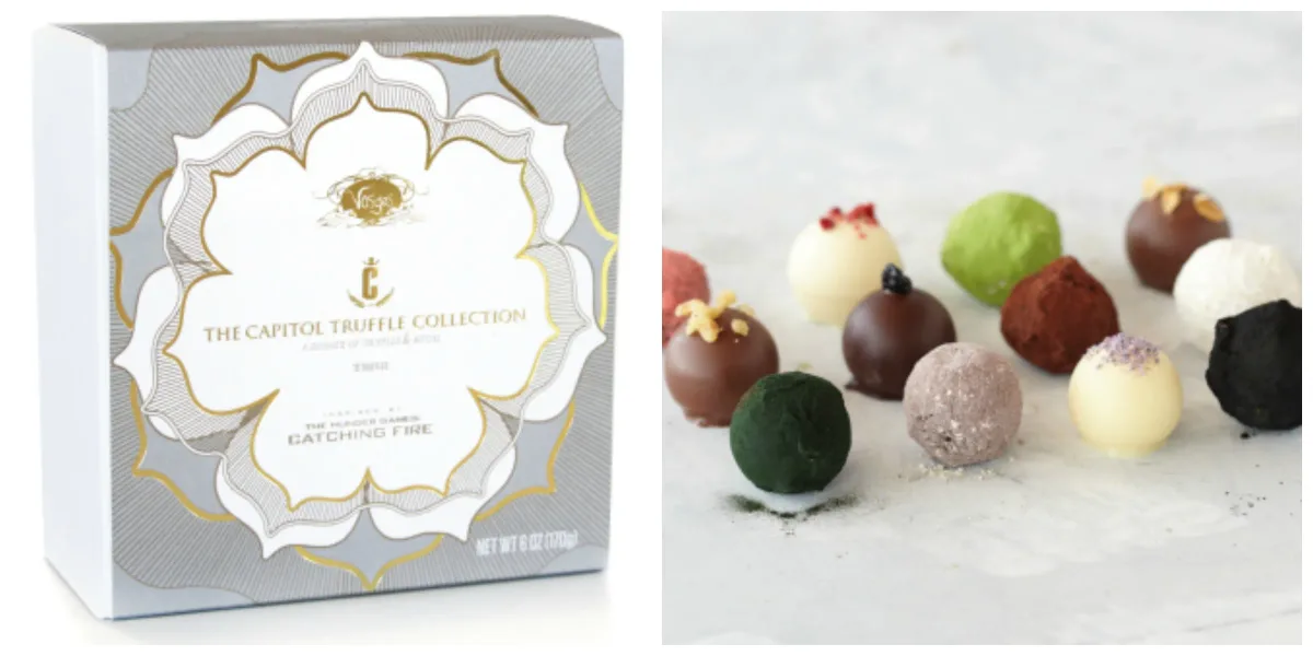 Hunger Games chocolate truffles from Vosges