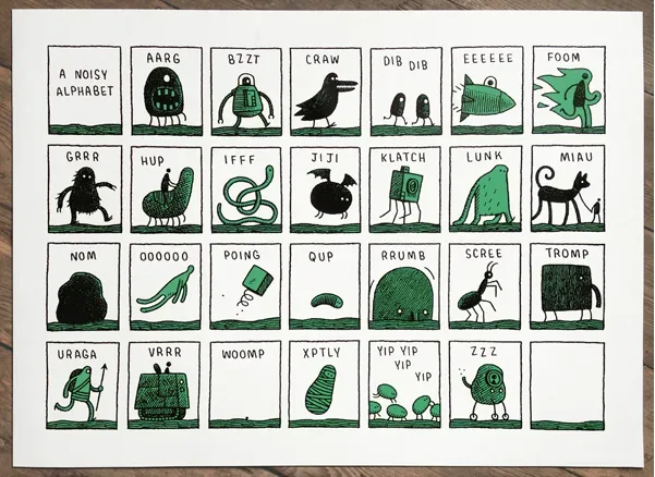 Noisy Alphabet art print