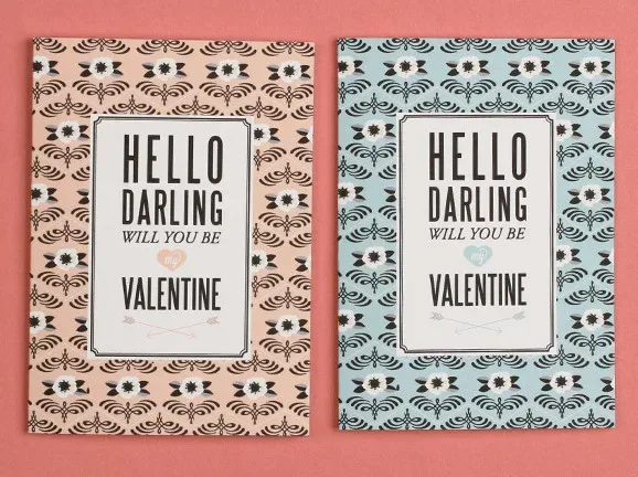 Sophisticated Hello Darling printable valentines