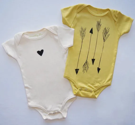 Twin sets for babies we love. Because roses are red, onesies are...mustard?