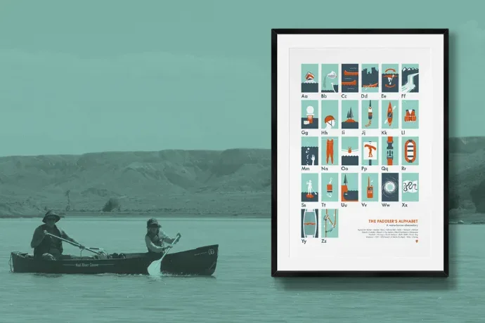 My Outdoor Alphabet: A-Z posters highlighting canoeing, biking, skiing and more